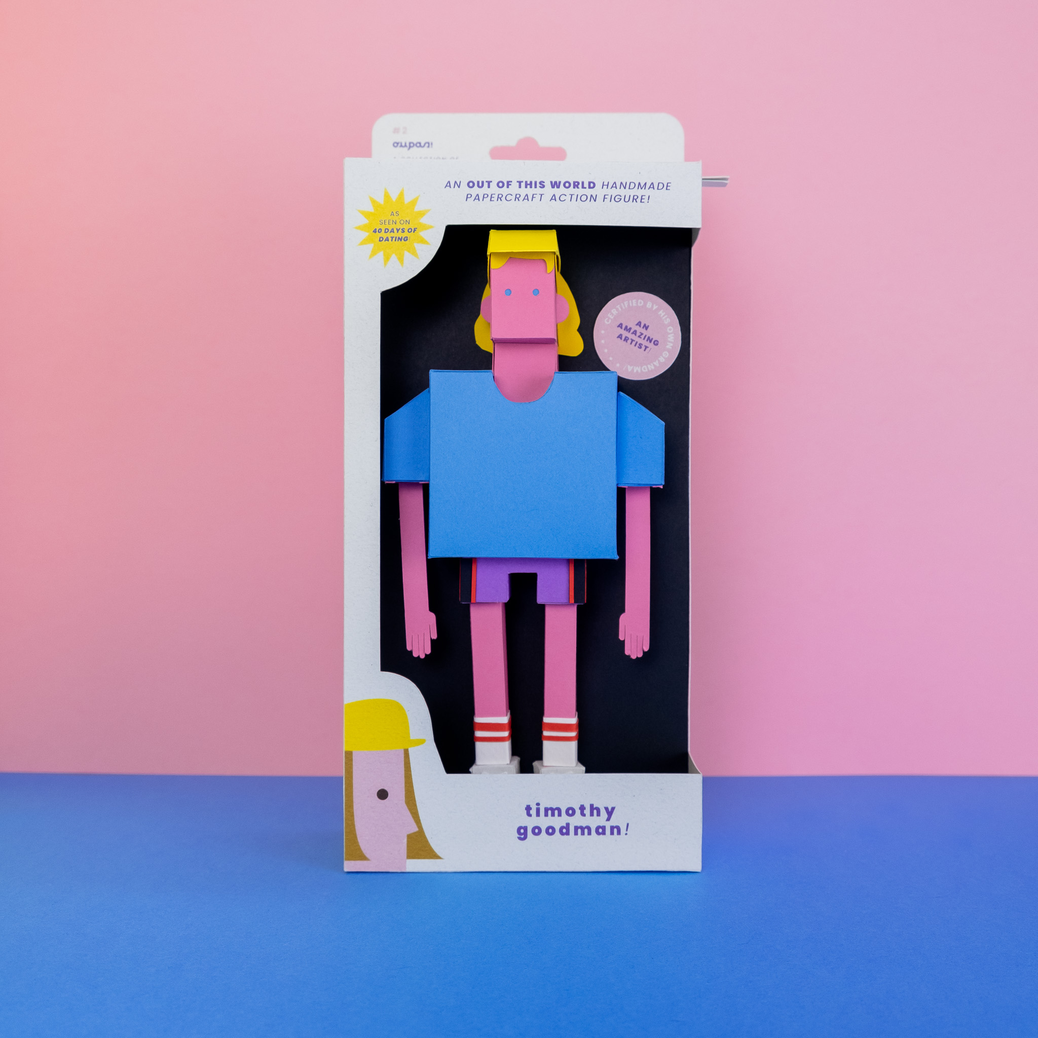 Customized paper toy in a box