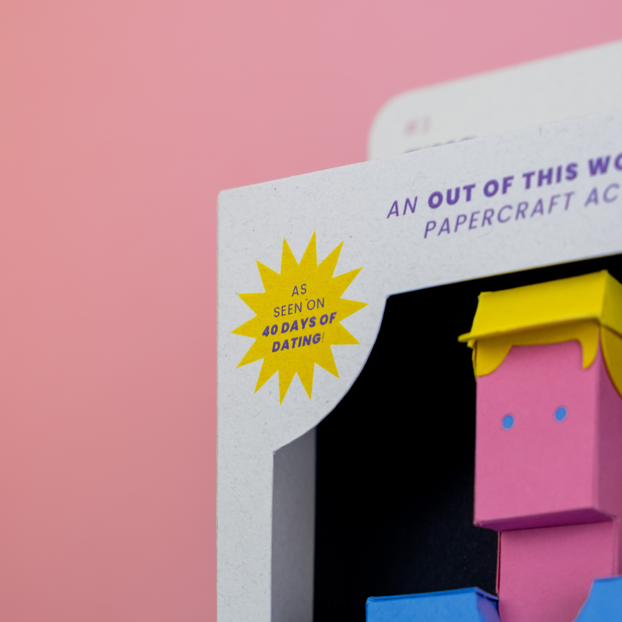 Customized paper toy in a box detail