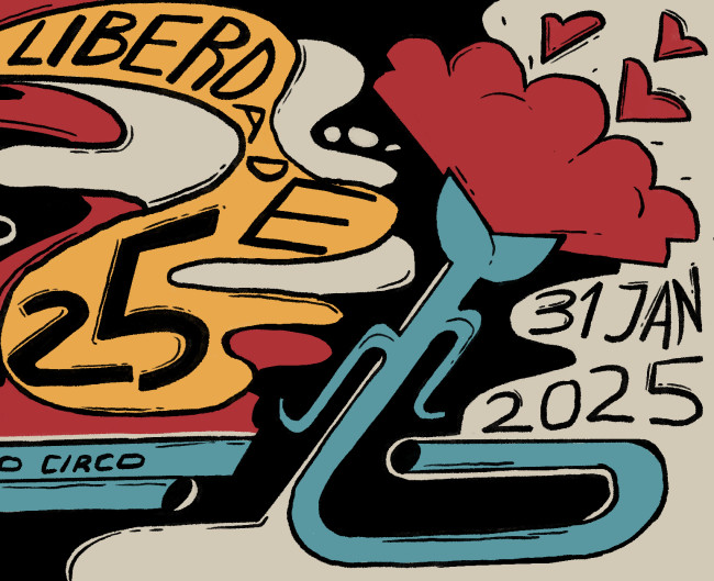 Ticket illustration for a music concert