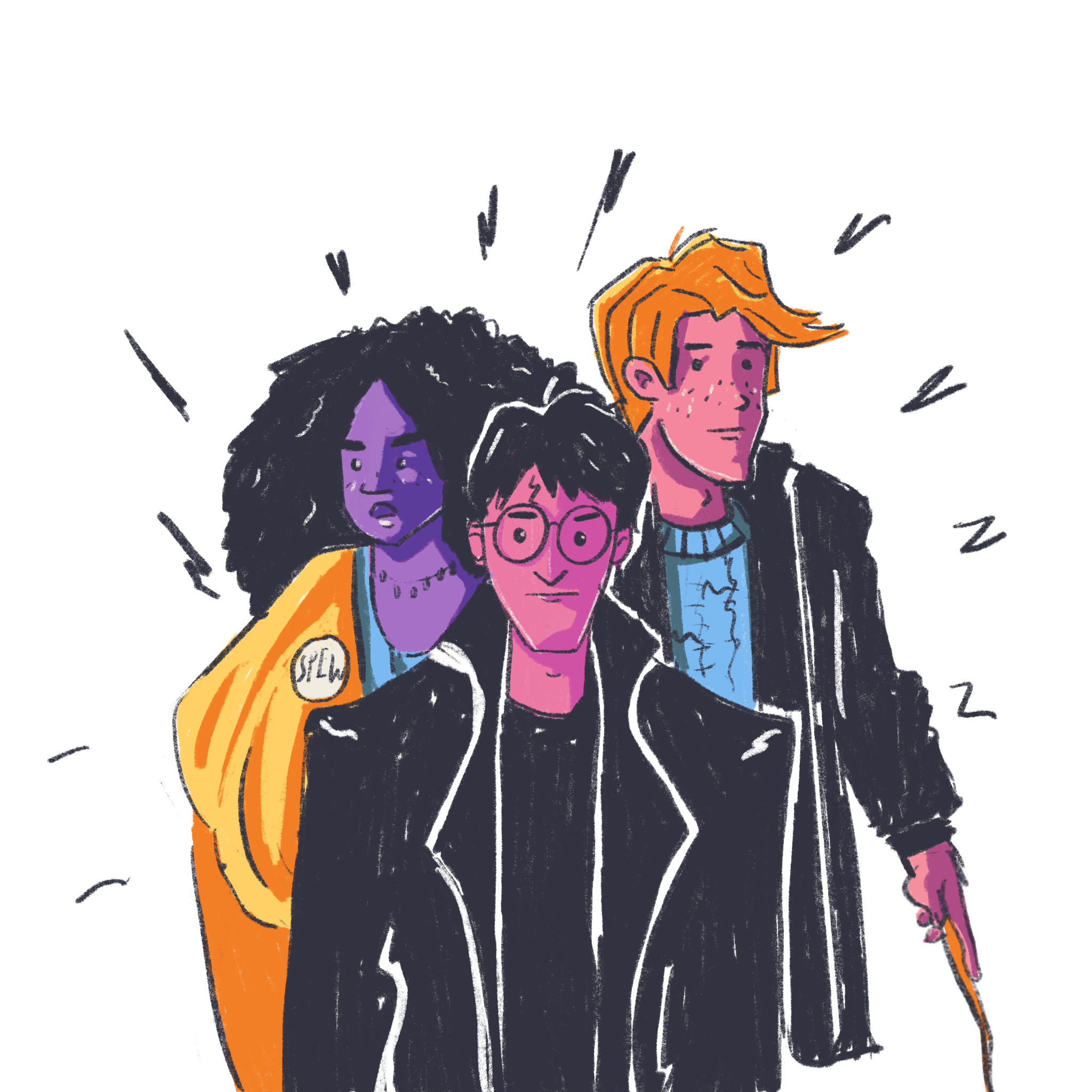 Hermione, Harry Potter and Ron