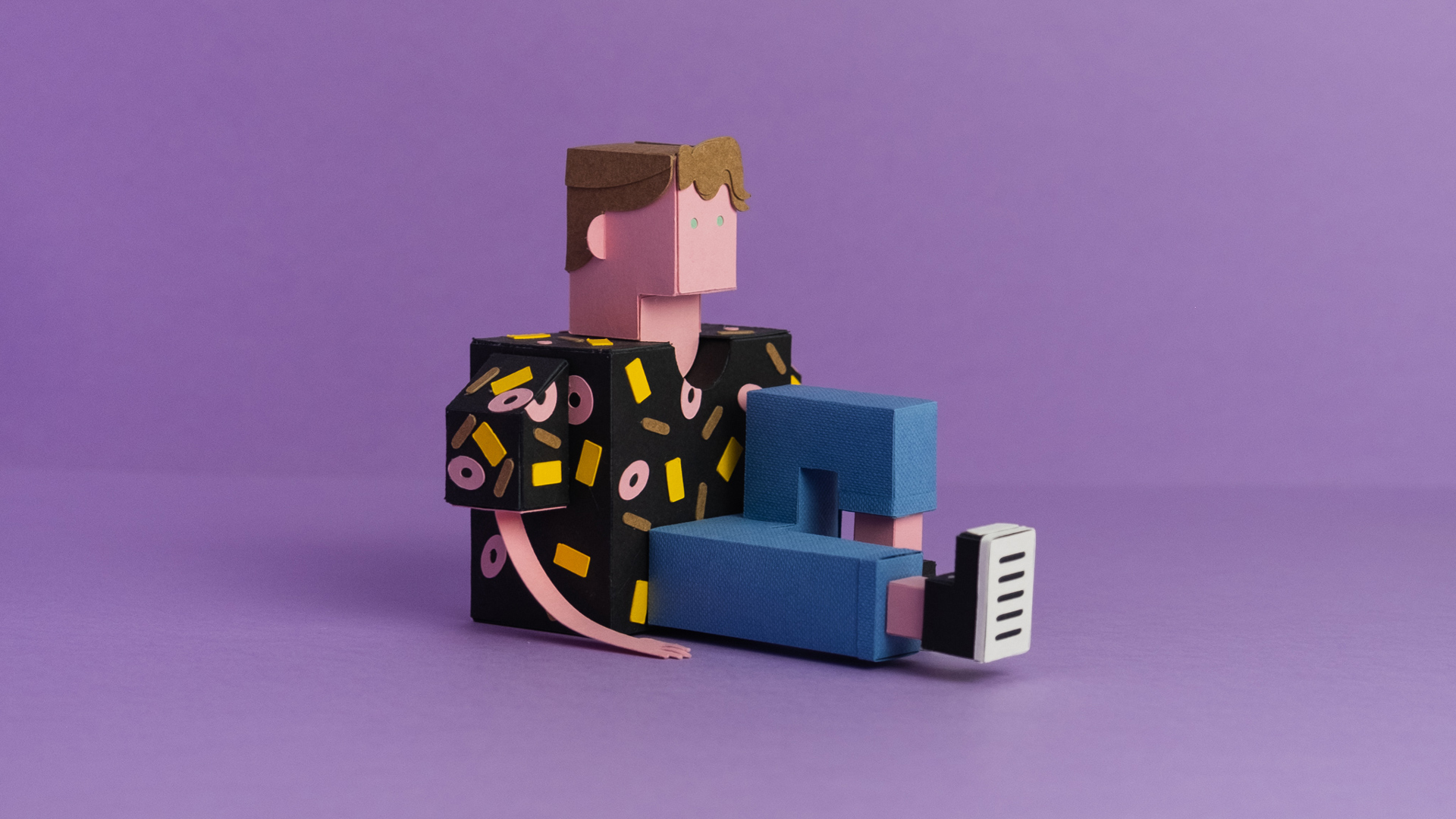 Customized Paper toy sitting